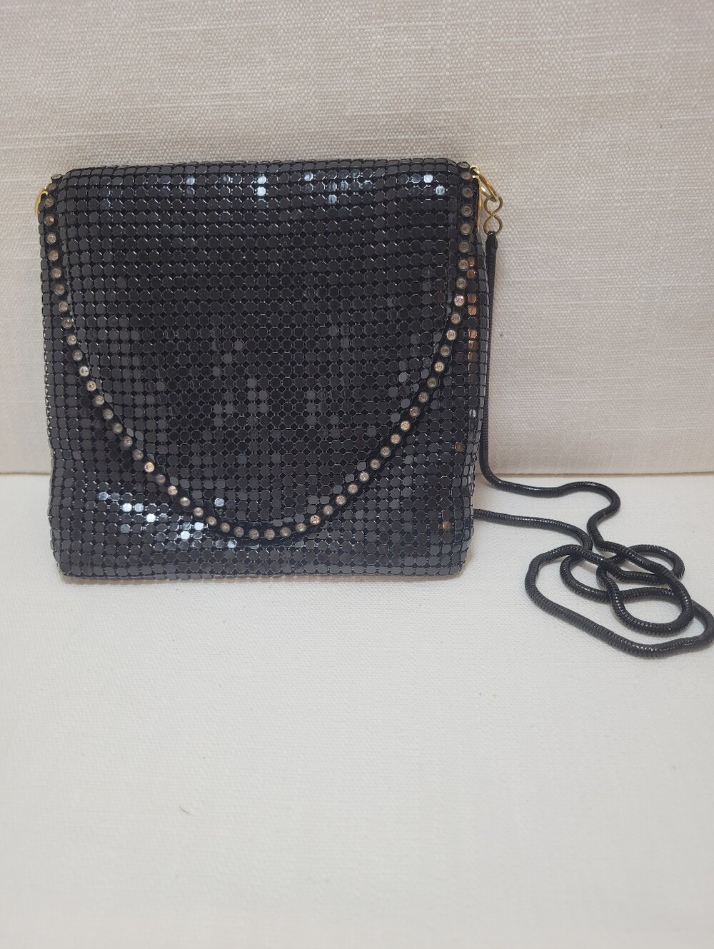 Vintage Black Mesh Rhinestone Evening Bag Hong Kong